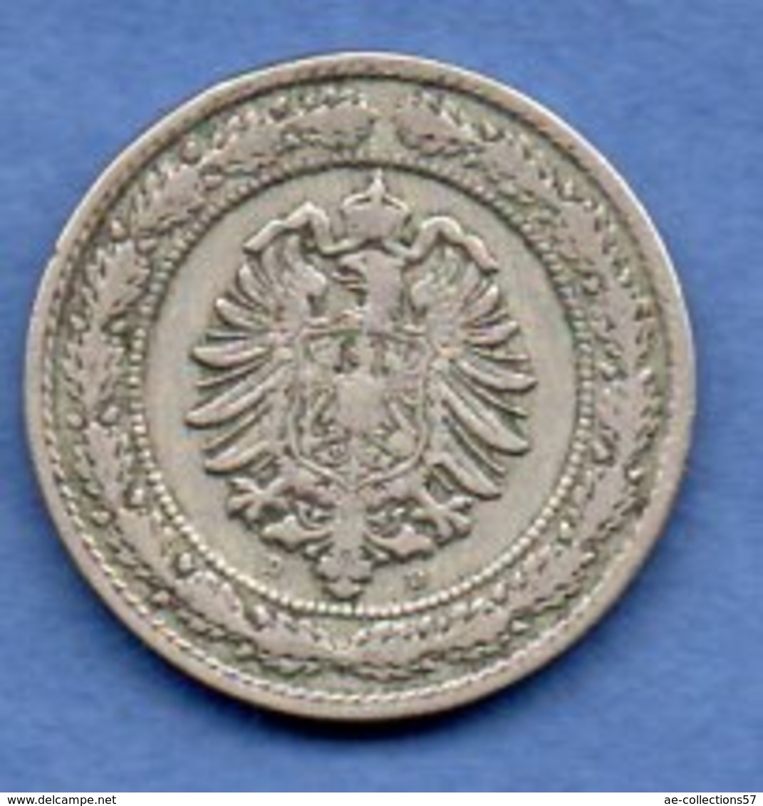 Allemagne  - 20 Pfennig 1887 D  - Km # 9.1  -  état  TTB - 20 Pfennig