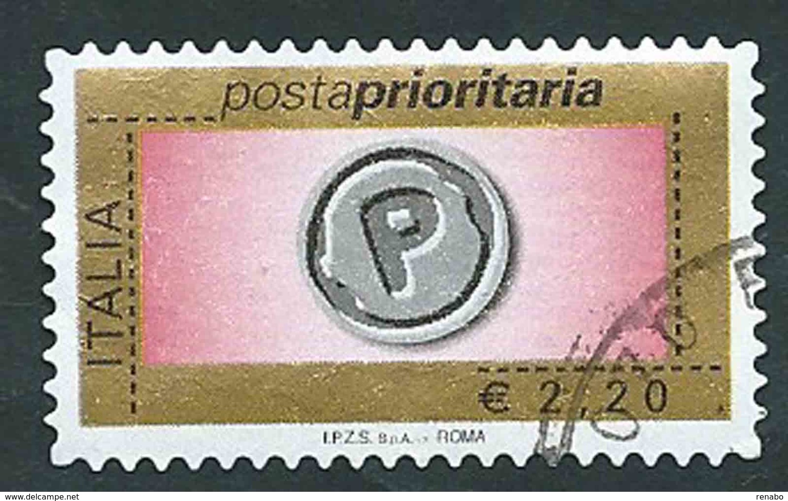 Italia 2008; Posta Prioritaria Da € 2,20, Senza Millesimo. - 2001-10: Usati