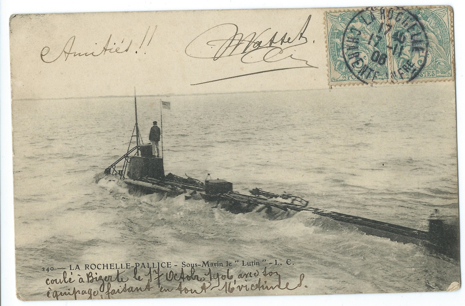 CPA La Rochelle La Plaice Sous-Marin Le Lutin Navire De Guerre Bateaux - La Rochelle