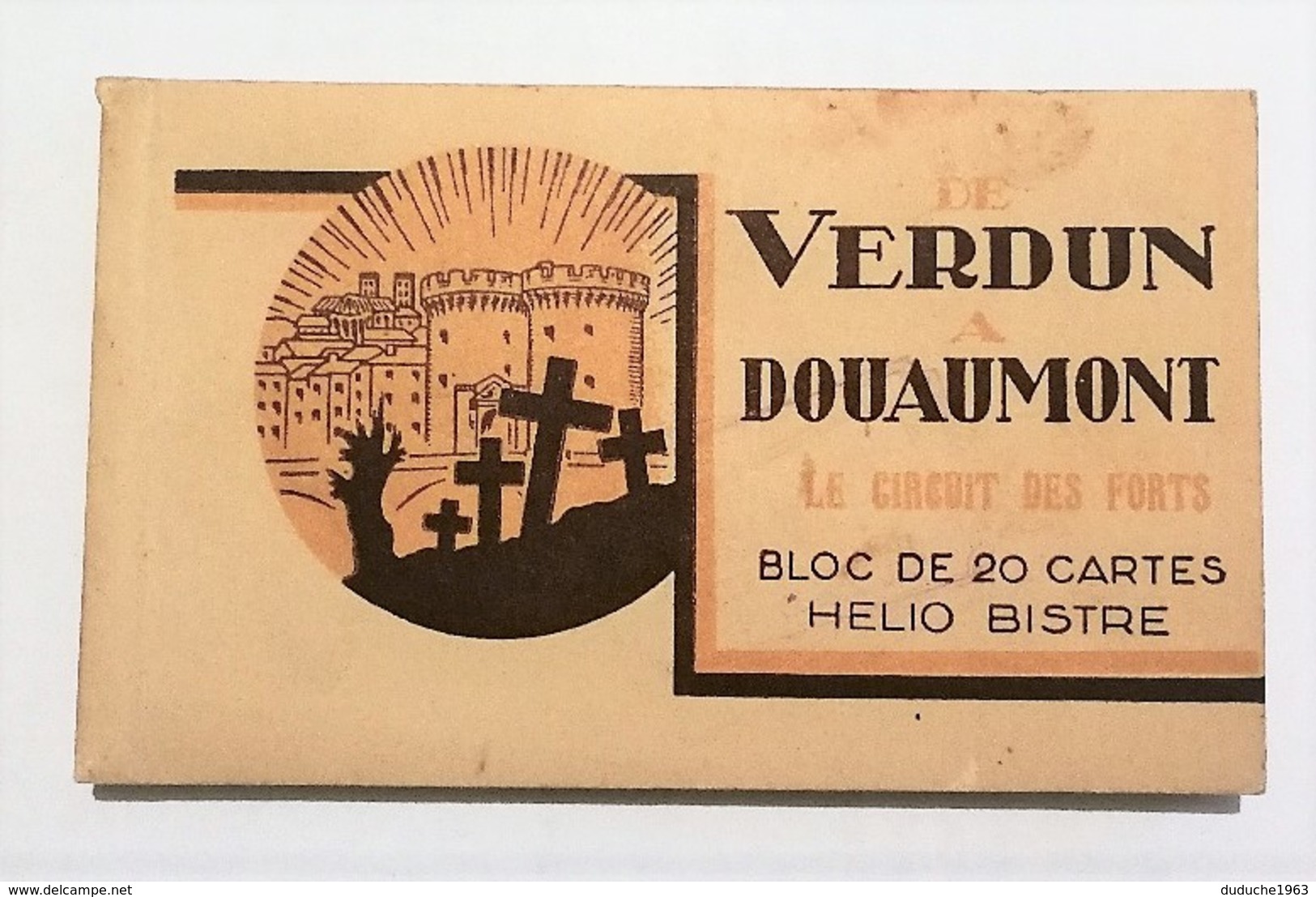 20 CPA - Carnet Complet Verdun - Douaumont 1932 Circuit Des Forts - Weltkrieg 1914-18
