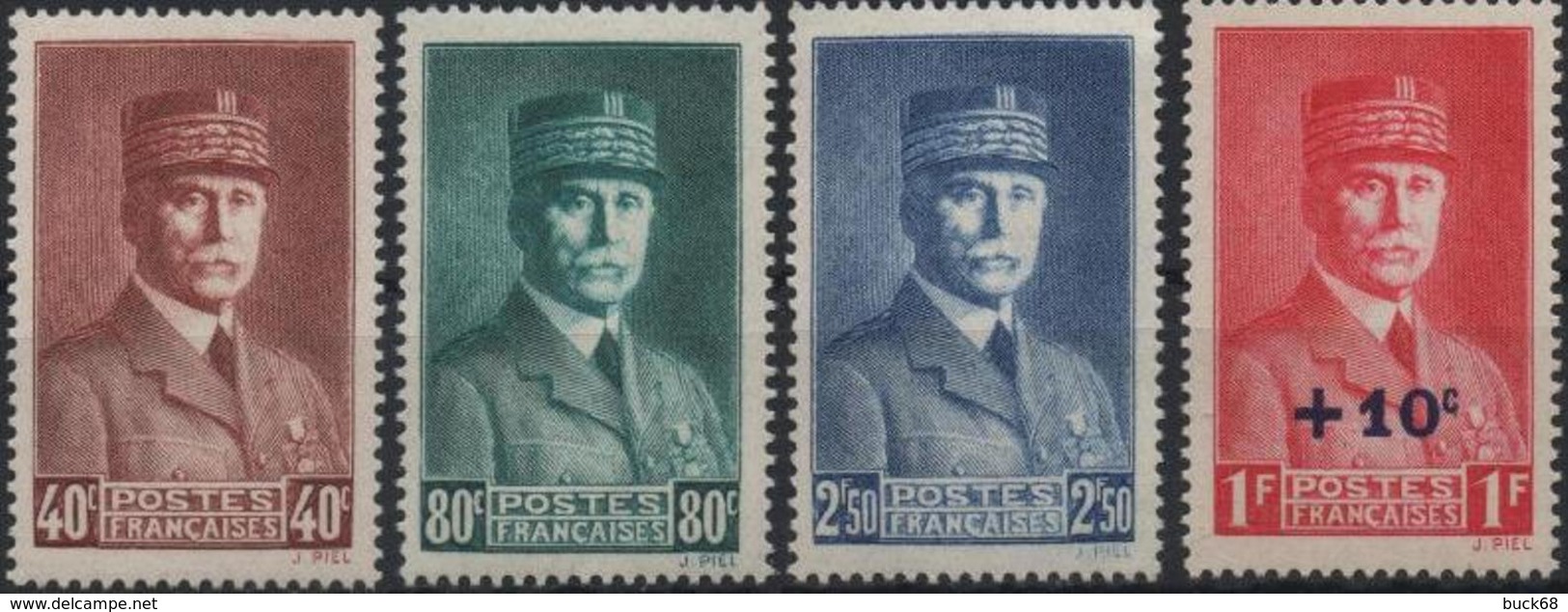 FRANCE 470 471 473 494 ** MNH Maréchal PETAIN Etat Français - 1941-42 Pétain