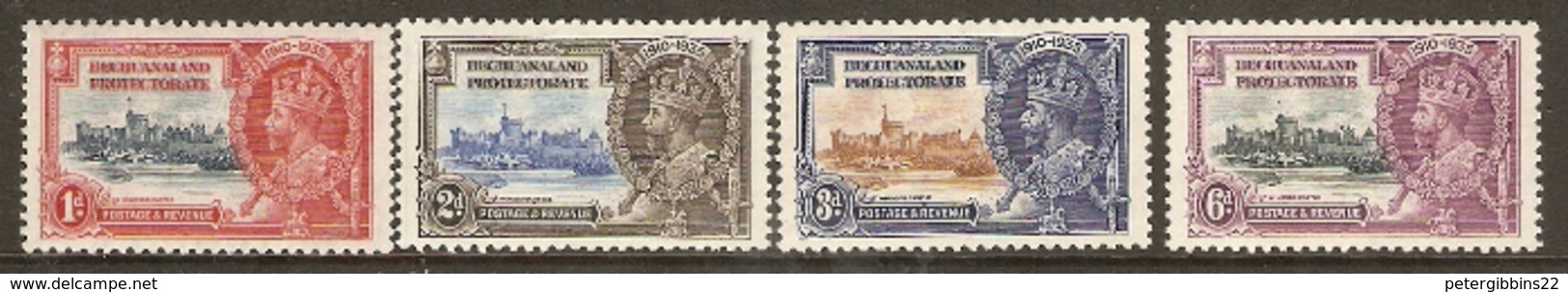Bechuanaland Protectorate  1935  SG  11-14  Silver Jubilee Lightly Mounted Mint - 1885-1964 Protectorado De Bechuanaland