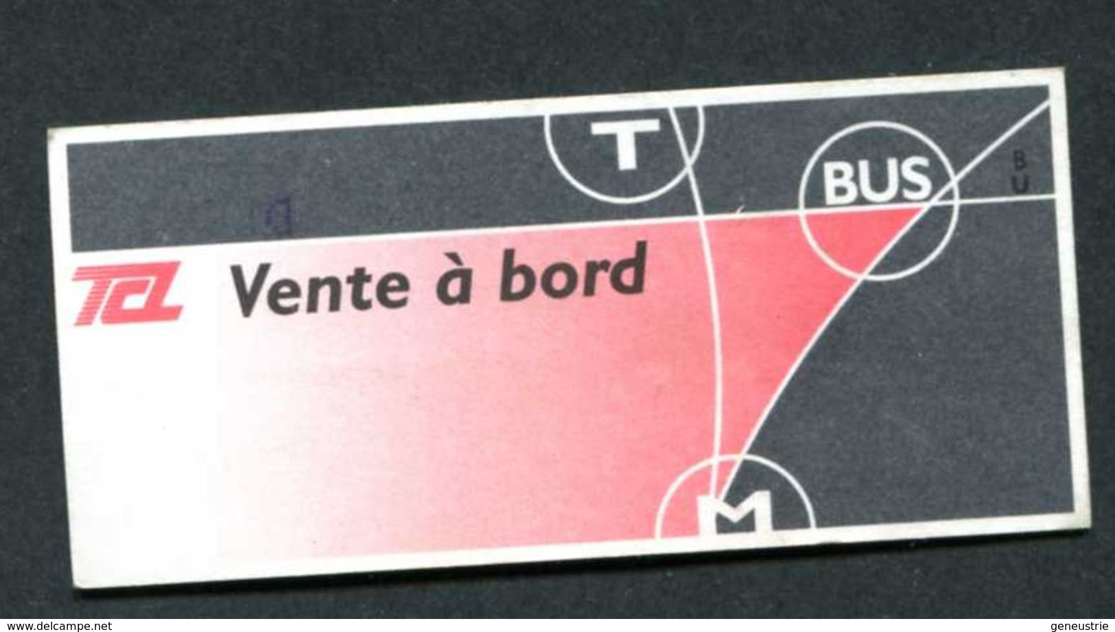 TIcket De Bus Ou Métro "TCL" Compagnie De Transport Lyon - Billet De Transport - Europe