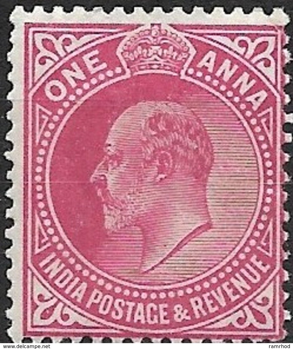 INDIA 1906 King Edward VII - 1a - Red MH - 1902-11 King Edward VII