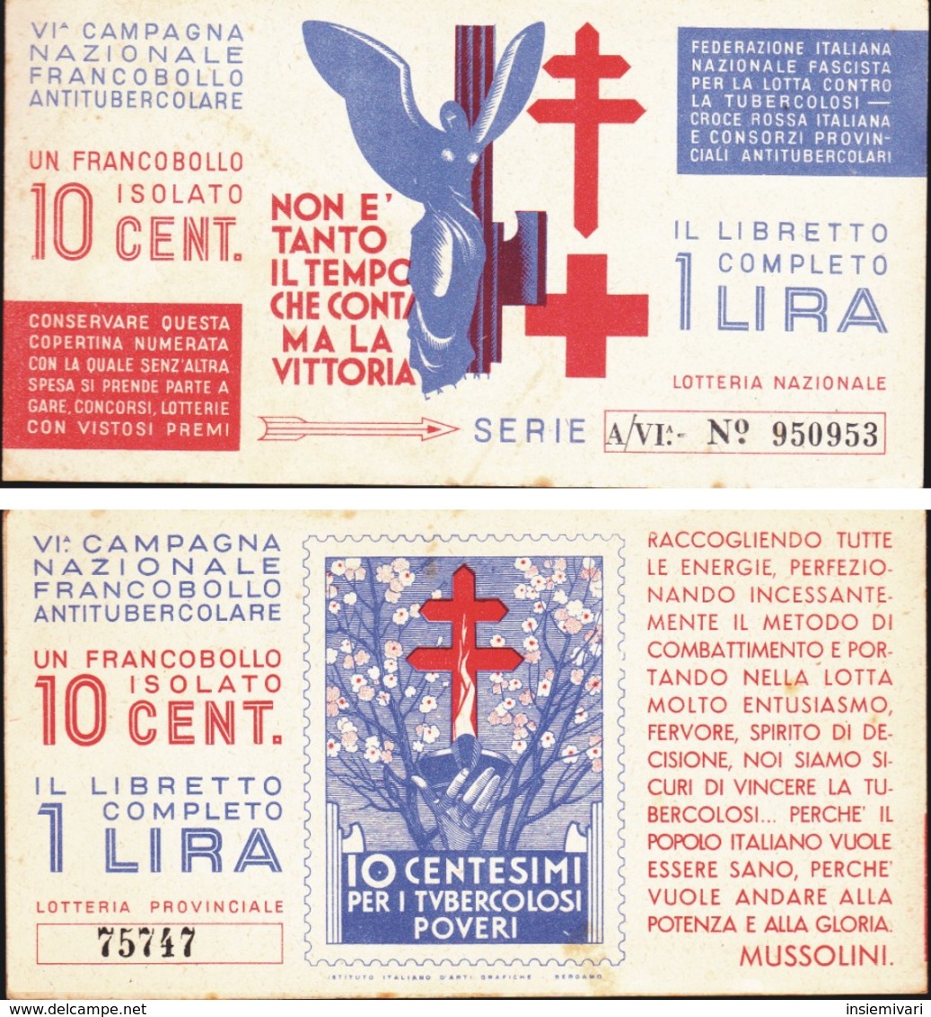 Libretto Completo VI Campagna Nazionale Francobollo Antitubercolare 1936.+2+1 - Altri & Non Classificati