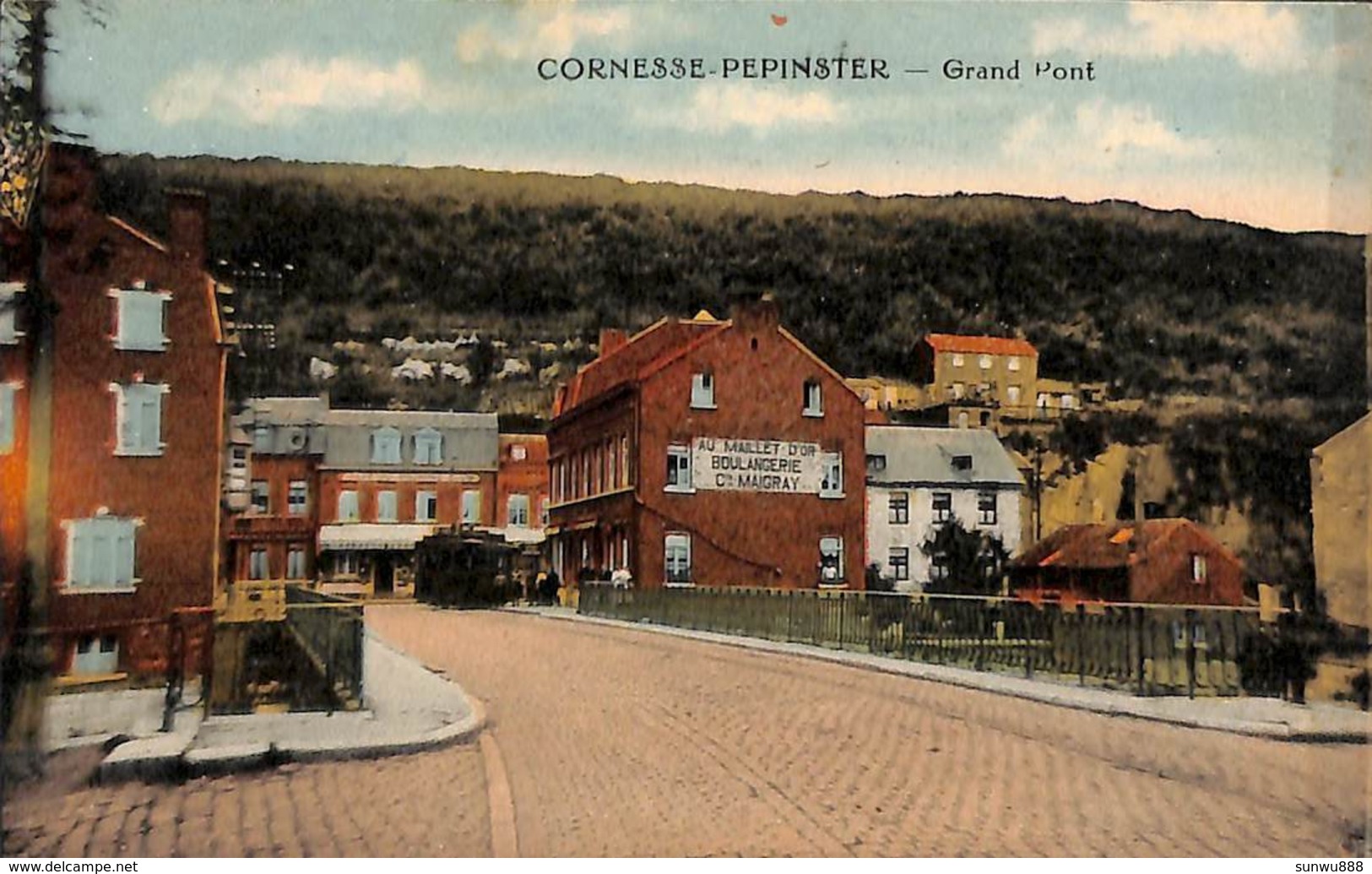 Cornesse Pepinster - Grand Pont (colorisée Animée Tram Tramway Boulangerie, Edit Maigray Papeterie Parfumerie) - Pepinster