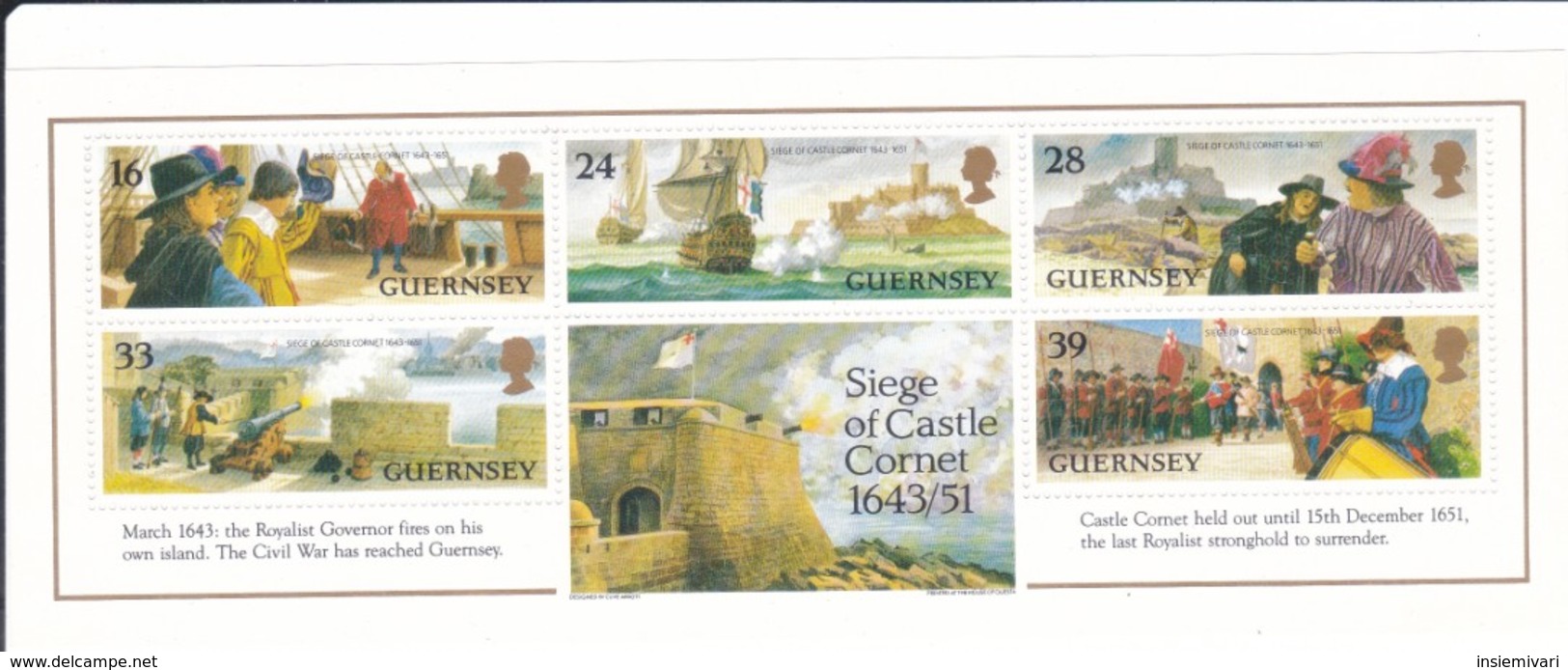 Guernsey 1993 Assedio Del Castello Di Cornet 350 ° Anniversario . - Guernesey