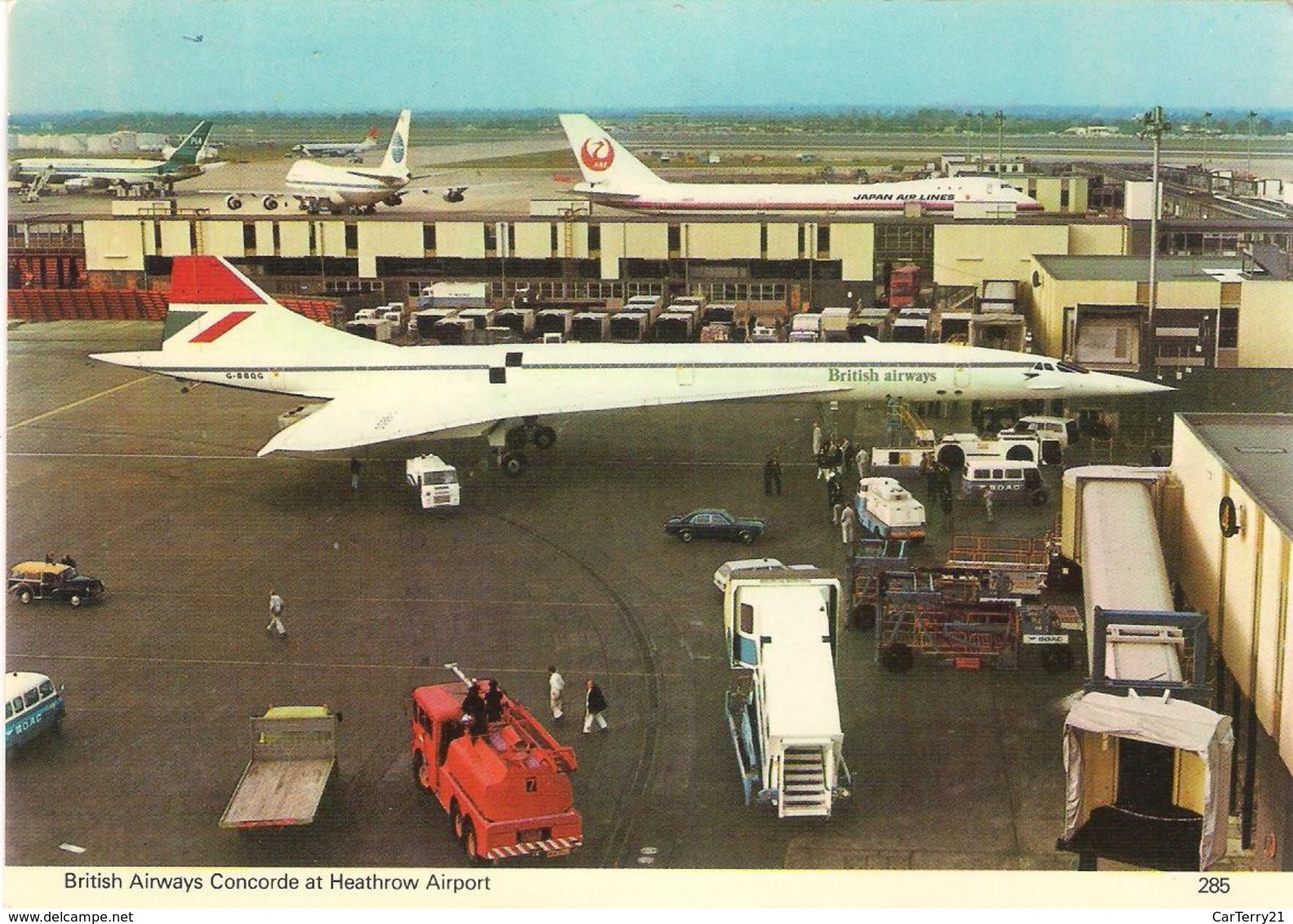 CPM. CONCORDE DE LA BRITISH AIRWAYS. HEATHROW AIRPORT. - 1946-....: Ere Moderne