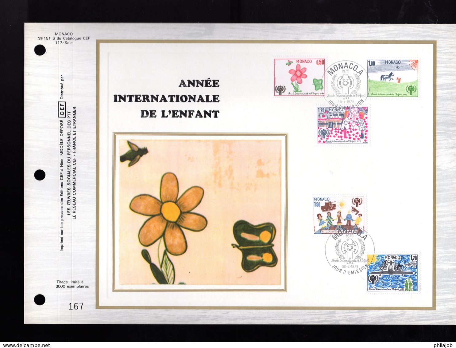 " ANNEE INTERNATIONALE DE L'ENFANT " Sur Feuillet CEF Soie Nté à Tirage Limité (3000 Ex) De 1979 Parfait état. FDC - Autres & Non Classés