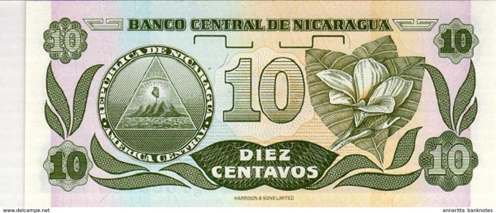 NICARAGUA 10 CENTAVOS ND (1990) P-169 NEUF PRÉFIXE A/E [NI463b] - Nicaragua