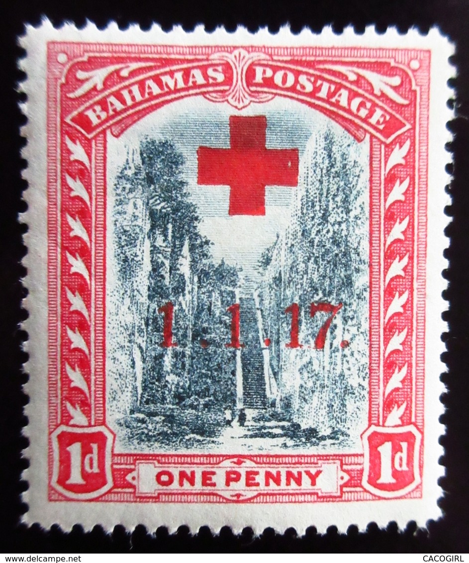 1917 Bahamas Yt 52 . Overprinted In Red .  Semi Postal Stamps . Neuf Trace Charnière - 1859-1963 Colonia Británica