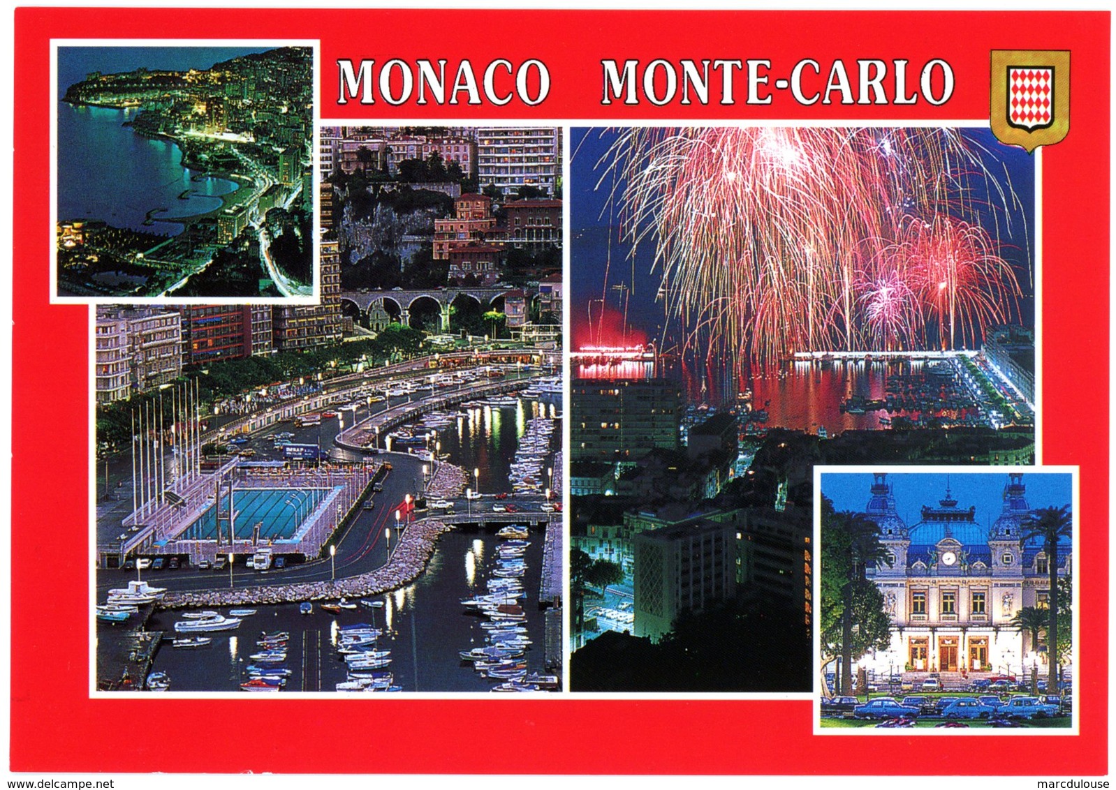 Principauté De Monaco. Monte-Carlo. Vues Nocturnes De La Principauté. - Multi-vues, Vues Panoramiques