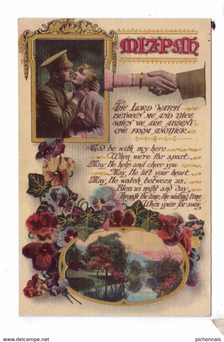 GUERRE 14 18 Ww1  Letter British Soldier Romantic Mizpah Lord Love Wife  Valentines  Serie - Patriottiche