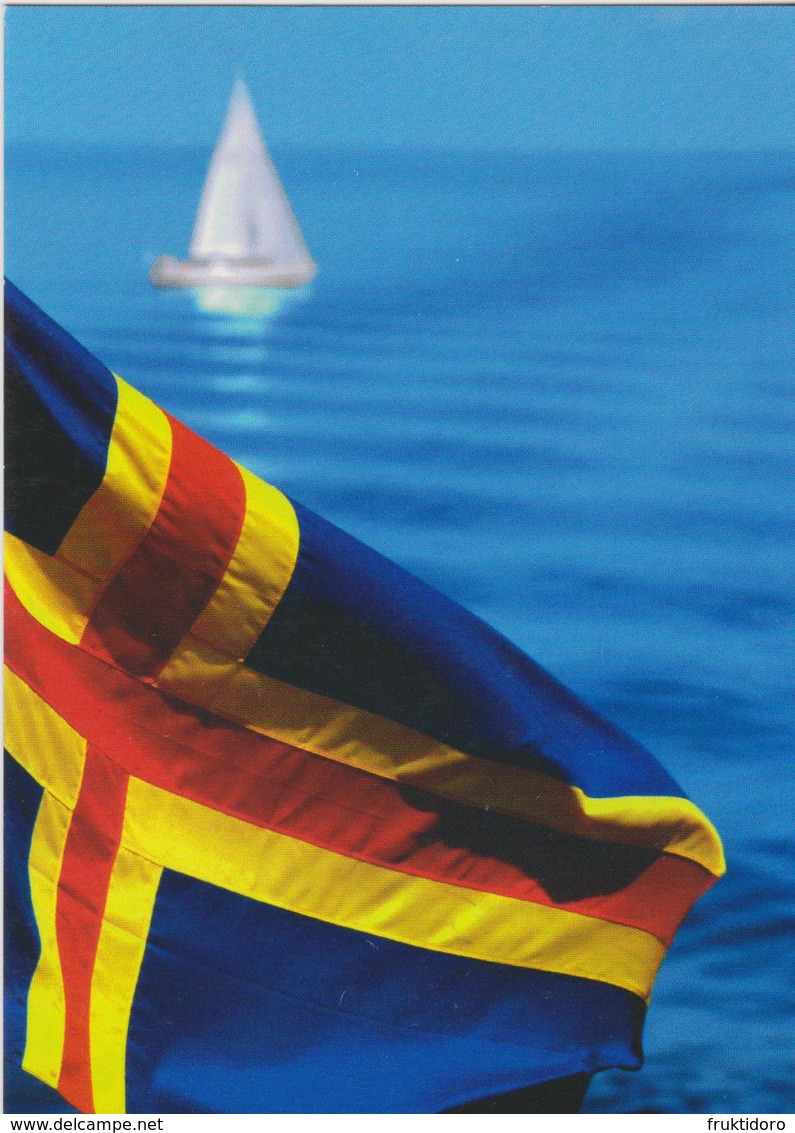 Aland Postcard Flag - Sea - Aland