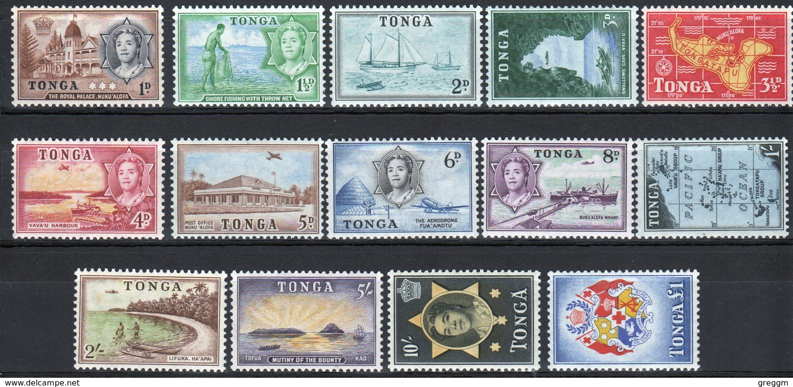 Tonga 1953 Complete Set Of Definitive Stamps. - Tonga (...-1970)