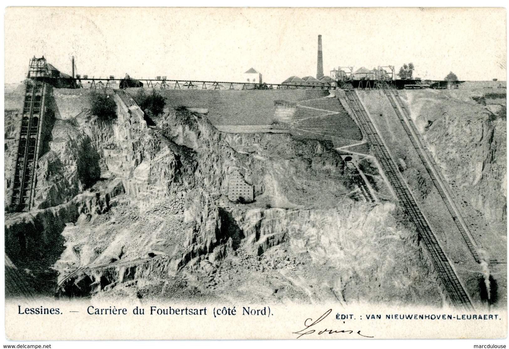 Lessines. Carrière Du Foubertsart (côté Nord). Lessen. Steengroeve Foubertsart (kant Noord). Circulé En 1902. Verstuurd. - Lessen