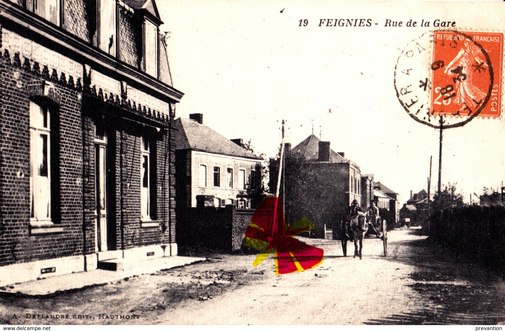 FEIGNIES - Rue De La Gare - Superbe Carte - Feignies