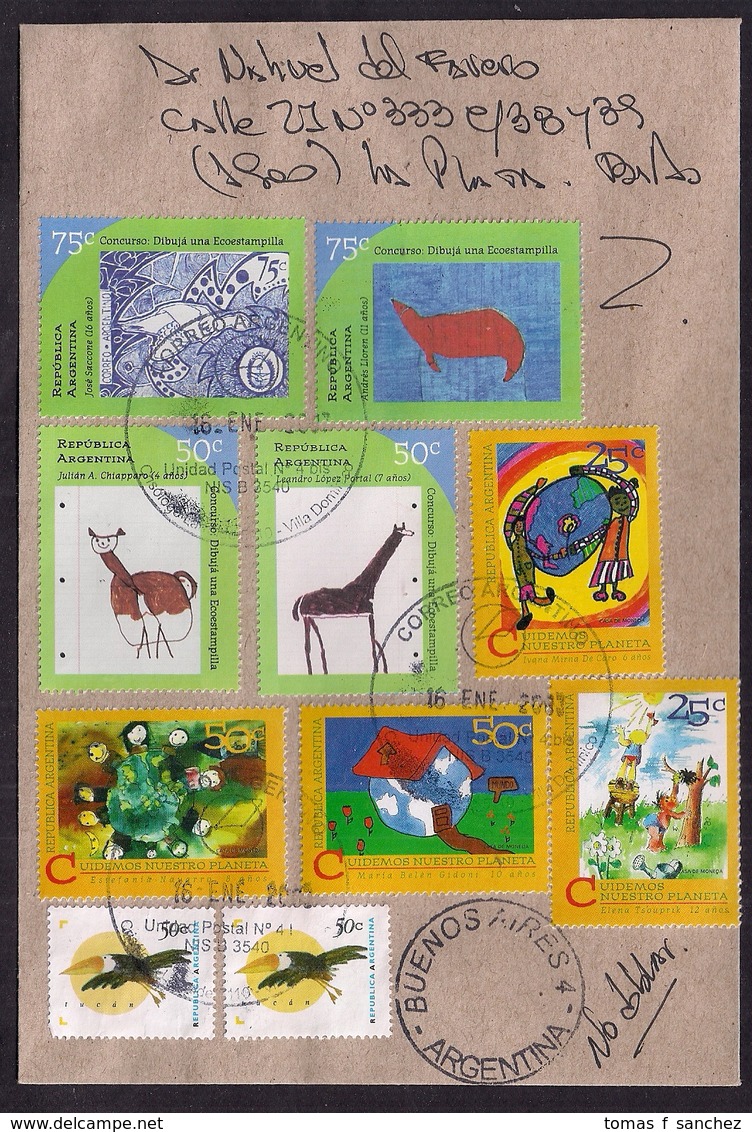 Argentina - 2003 - Lettre - Concours Pour Enfants "dessine Un Timbre écologique" - Environnement - écologie - Briefe U. Dokumente