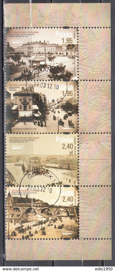 Poland 2012 - Polish Photography - Mi.4554-57 - Used - Gestempelt - Gebruikt