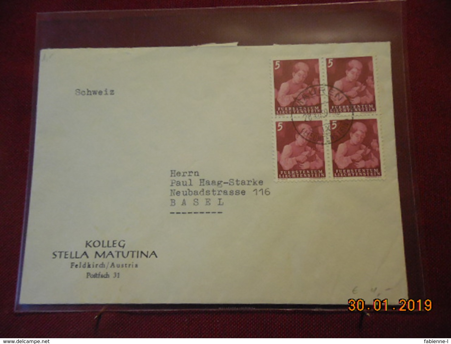 Lettre Du Liechtenstein De 1959 Pour La Suisse - Frankeermachines (EMA)