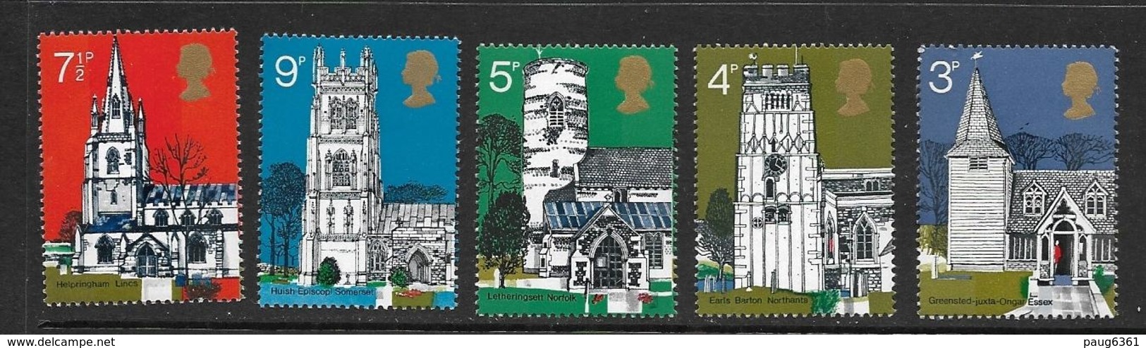 GRANDE-BRETAGNE 1972 EGLISES YVERT N°660/64  NEUF MNH** - Neufs