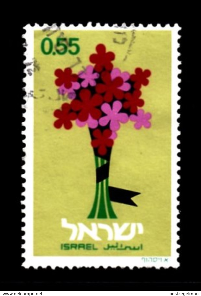 ISRAEL, 1972, Used Stamp(s), Without Tab, Memorial Day, SG Number 525, Scan Number 17427, - Oblitérés (sans Tabs)