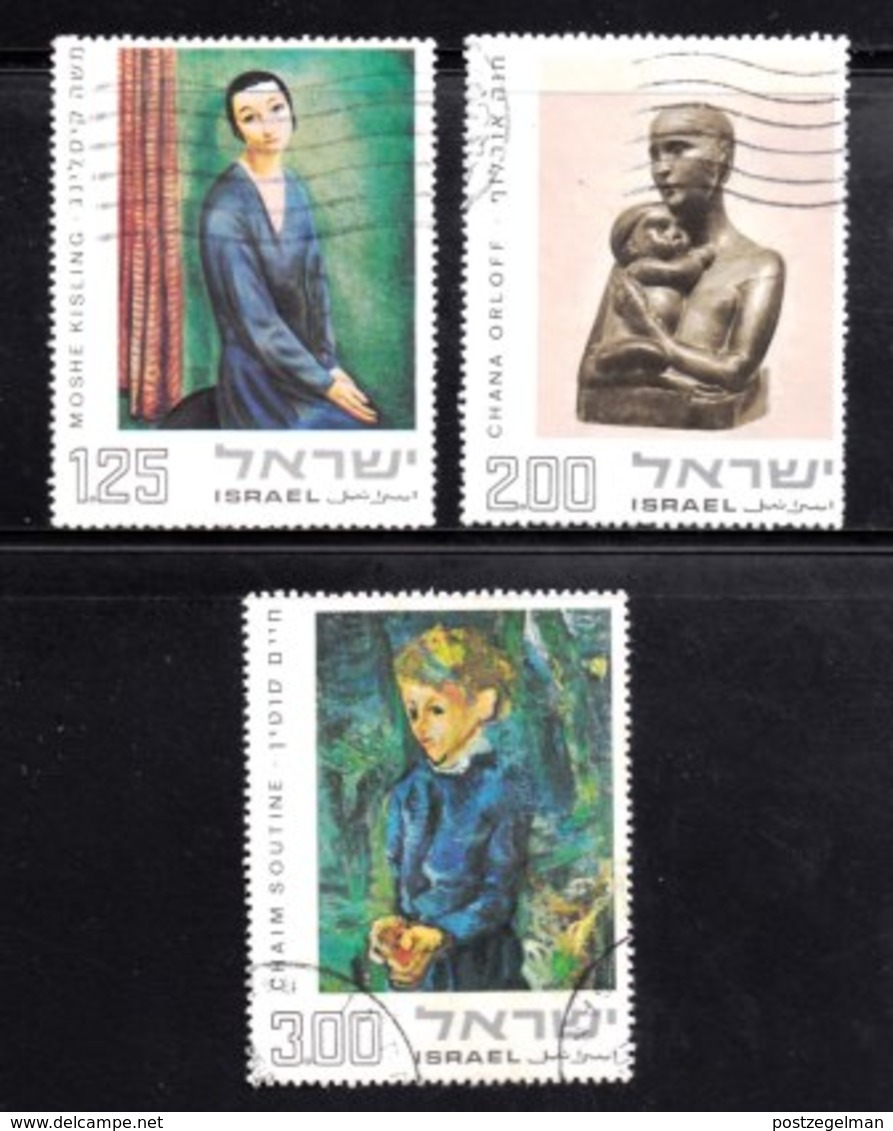 ISRAEL, 1974, Used Stamp(s), Without Tab, Art, SG Number 574-576, Scan Number 17441 - Used Stamps (without Tabs)