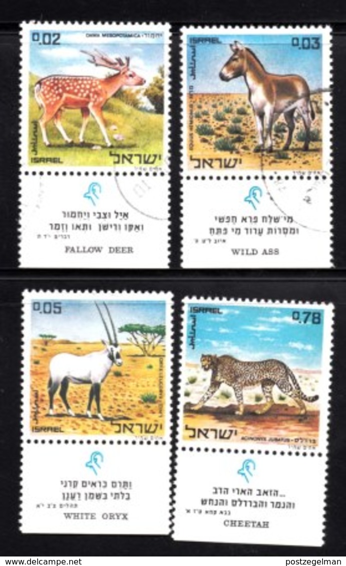 ISRAEL, 1971, Used Stamp(s), With Tab, Nature, SG Number 471-474, Scan Number 17418, Partly Unused - Used Stamps (without Tabs)