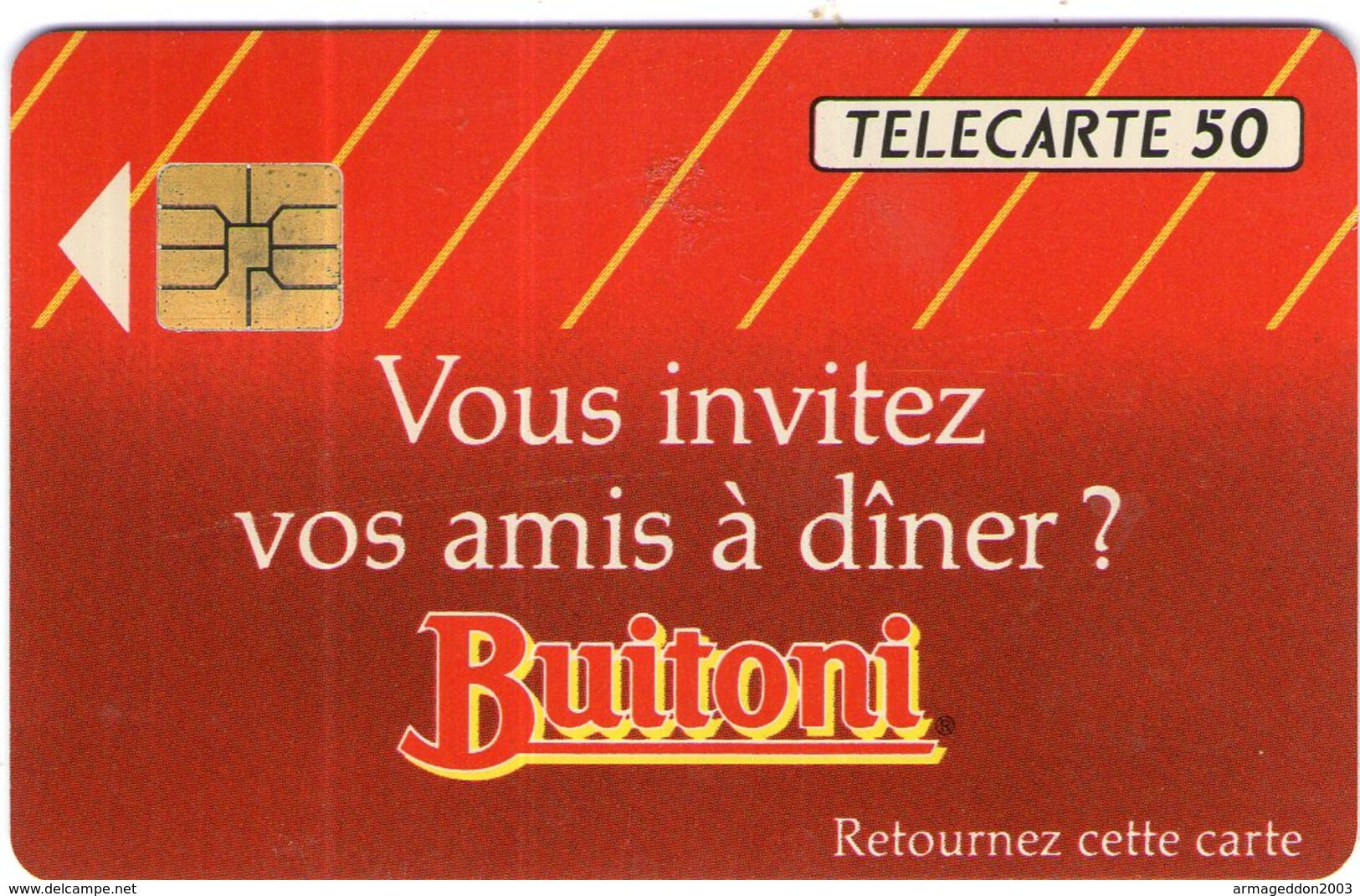 N°04 / TÉLÉCARTE 1992 SAUCES BUITONI    / 50 U - VOIR DOS - Alimentation