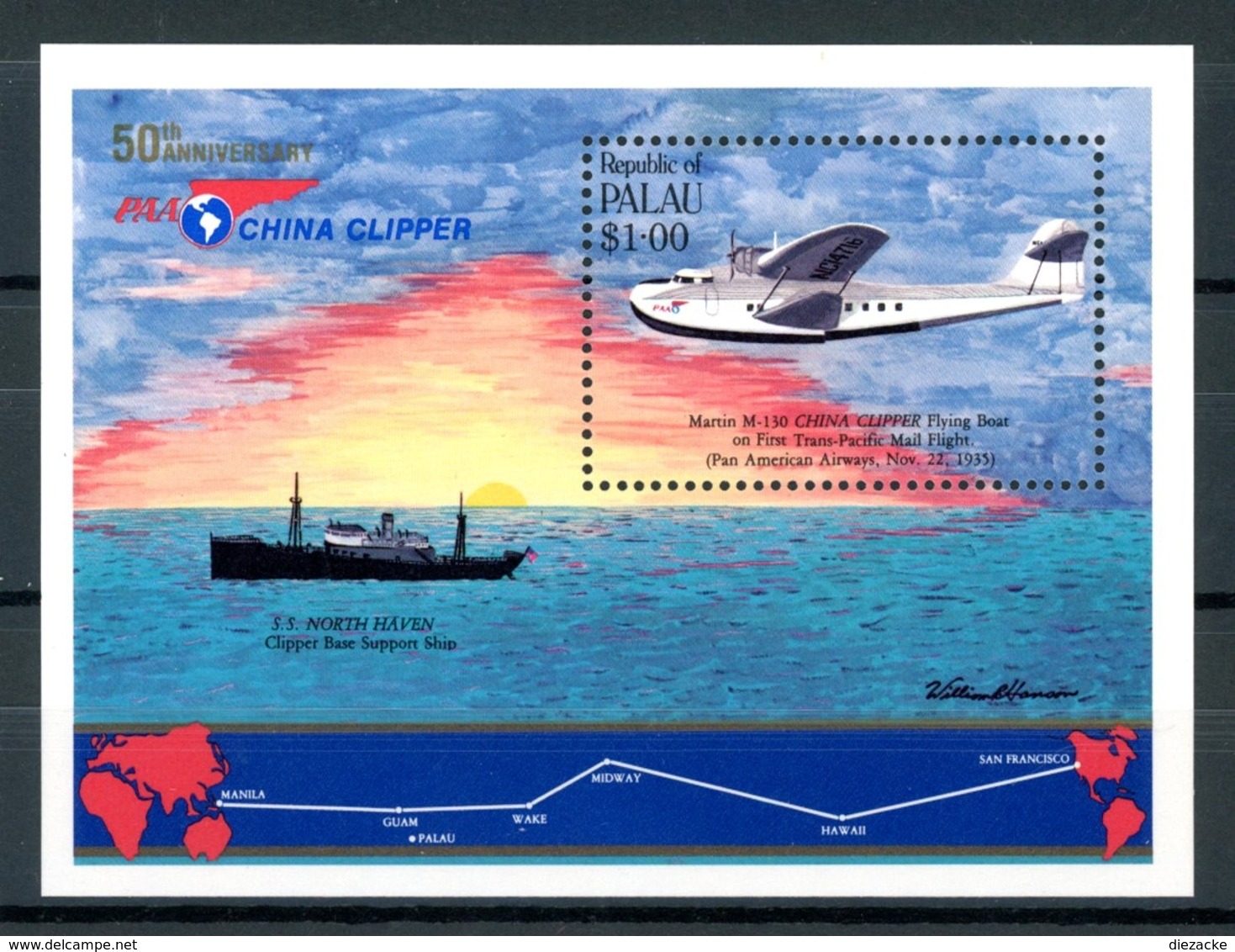 Palau MiNr. Block 1 Postfrisch MNH Flugzeuge (FZ614 - Palau