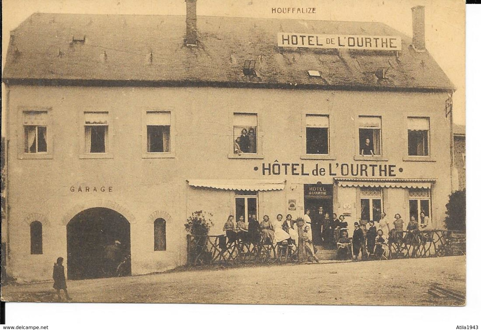 Houffalize - Hôtel De L' Ourthe Près De La Gare - Prop: Mathurin Lemaire - Circulé - 2 Scans. - Houffalize