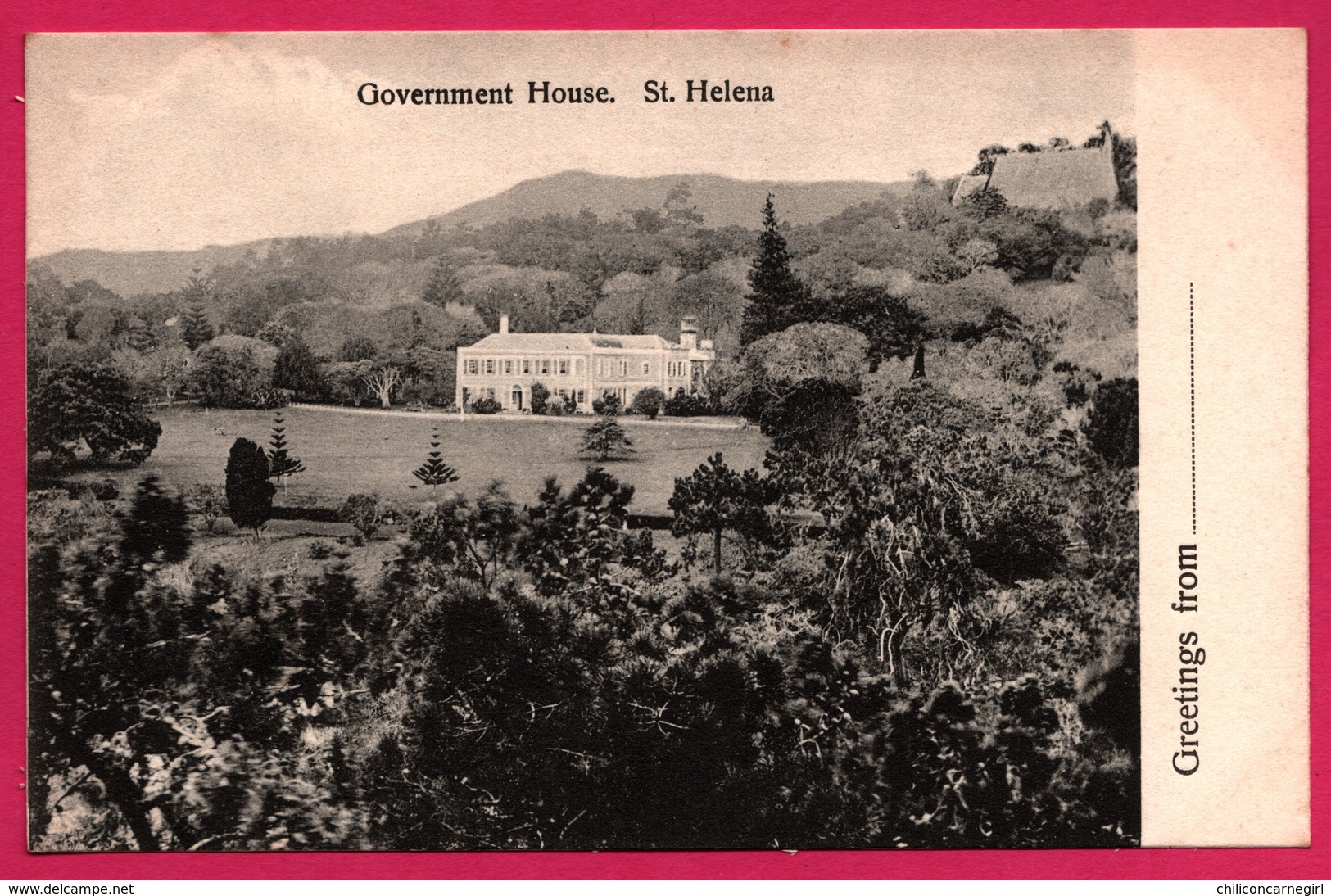 Greetings From St. Helena - Government House - T. JACKSON - St. Helena