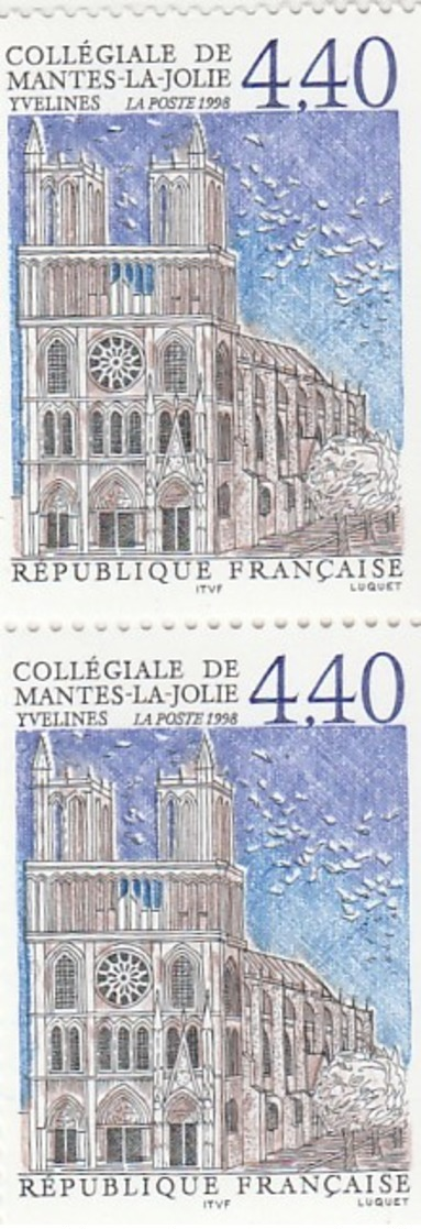 FRANCE 1998 N°3180** Collégiale De Mantes-la-Jolie LA PAIRE  BDF - Neufs