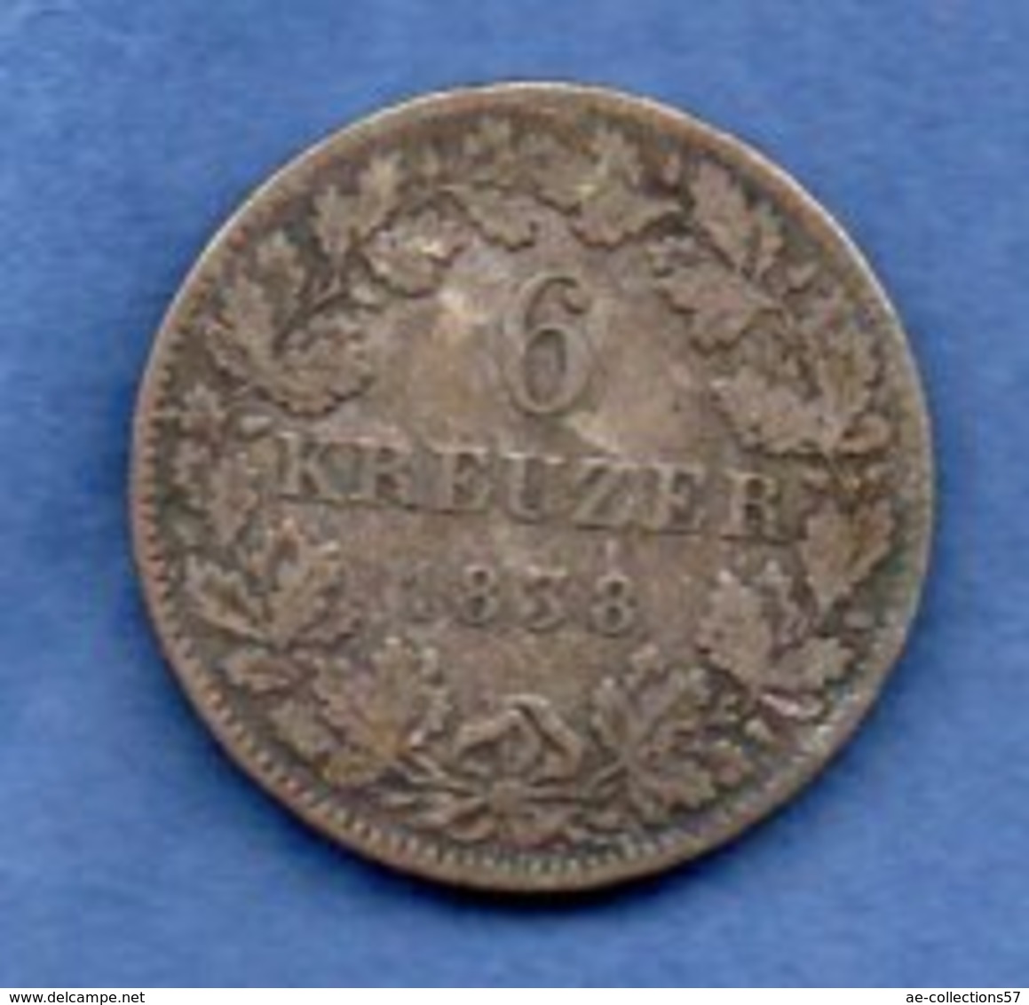 Hessen  -  6 Kreuzer 1838  -  Km # 306  -  état  TB - Petites Monnaies & Autres Subdivisions