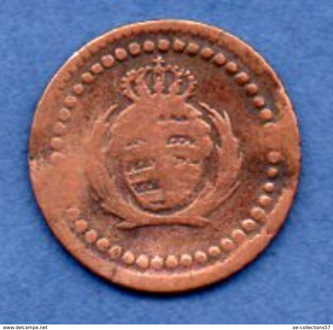 Saxe -  1 Pfennig 1807 H   -  Km # 1057  -  état  B - Petites Monnaies & Autres Subdivisions
