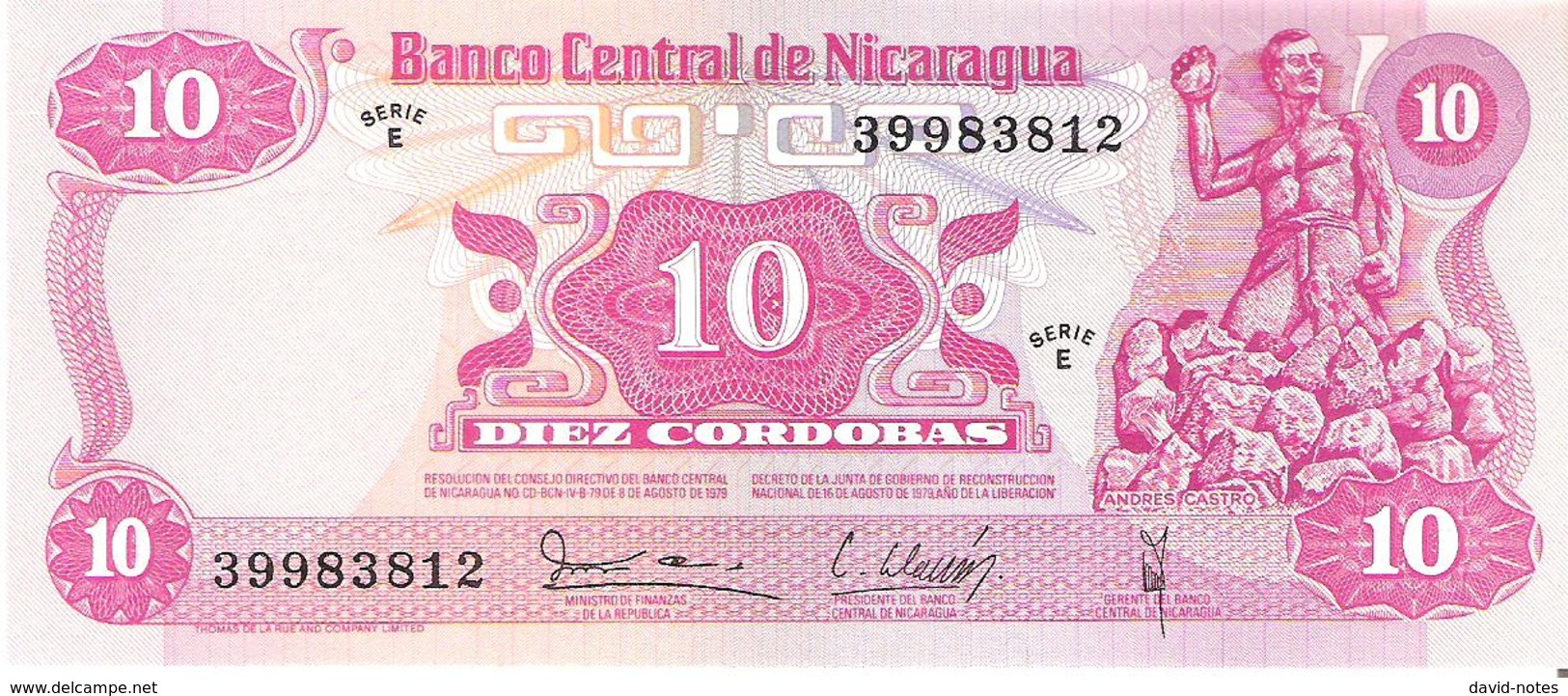 Nicaragua - Pick 134 - 10 Cordobas 1979 - Unc - Nicaragua