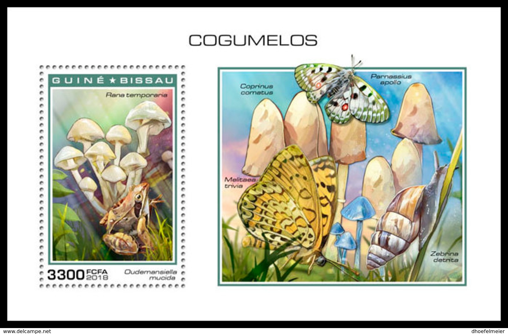 GUINEA BISSAU 2018 MNH Mushrooms Pilze Champignons S/S - OFFICIAL ISSUE - DH1904 - Pilze