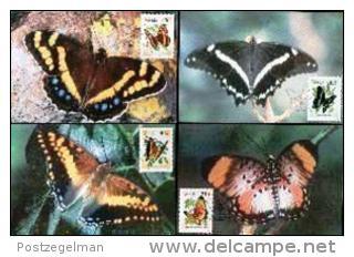 VENDA, 1990, Butterflies,  Mint Maxicards, Nr(s.) 90-93 - Venda