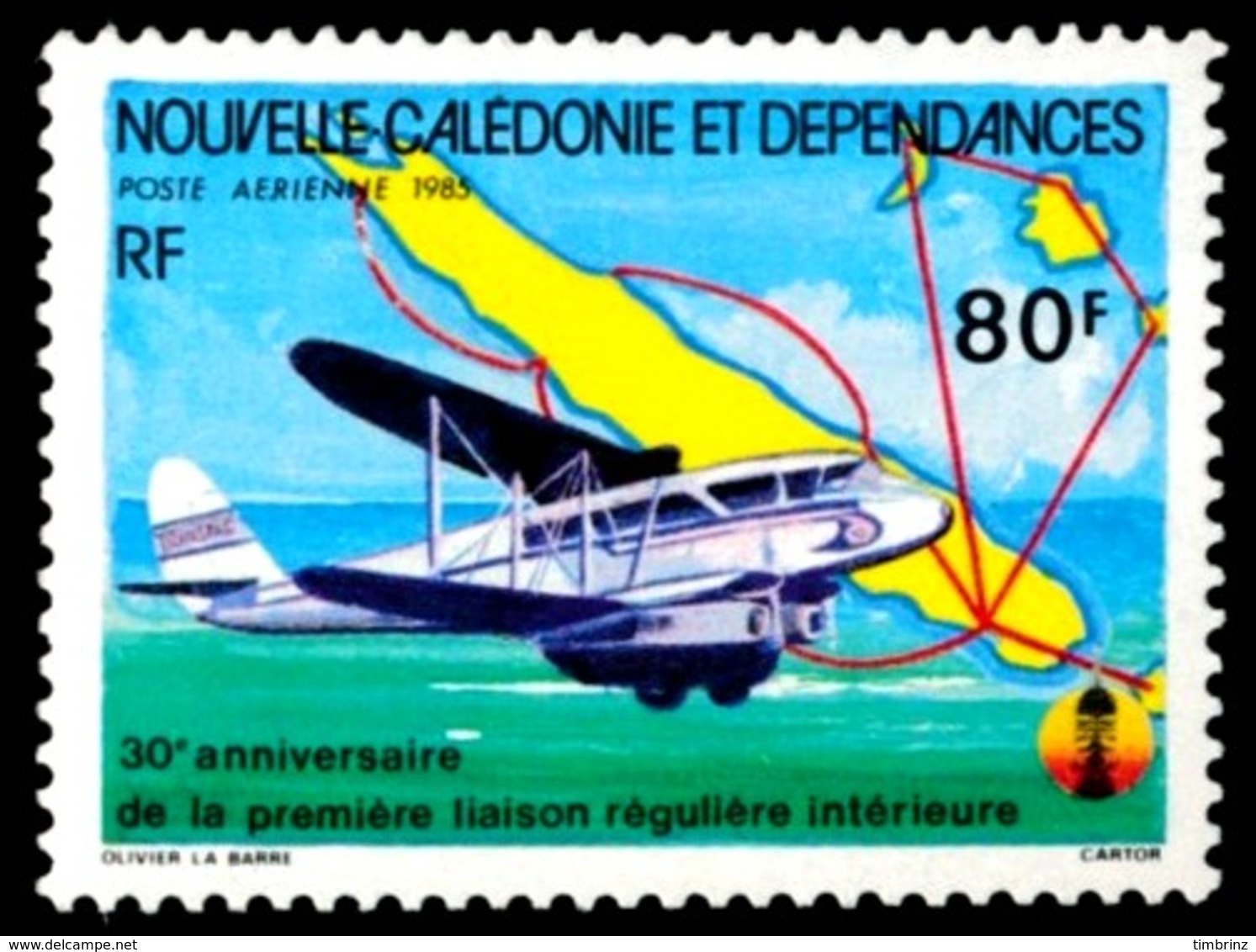 NOUV.-CALEDONIE 1985 - Yv. PA 247 NEUF   Faciale= 0,67 EUR - Liaison Aérien. Régulière Int.  ..Réf.NCE24366 - Ongebruikt