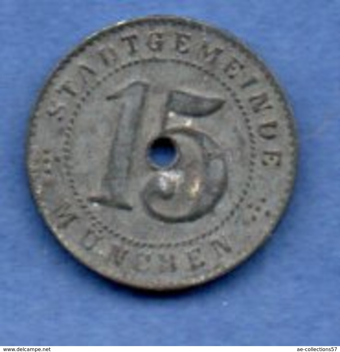 Munchen  -  15 Pfennig 1918  -  état  TTB - Monétaires/De Nécessité