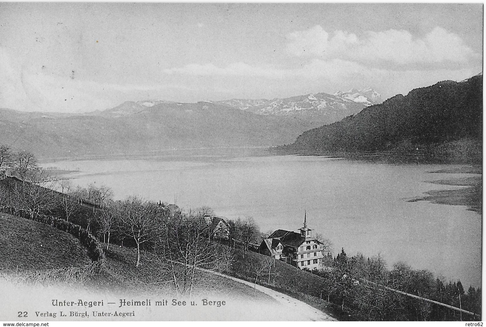 UNTER - AEGERI → Heimeli Mit See Und Berge Anno 1907 - Autres & Non Classés