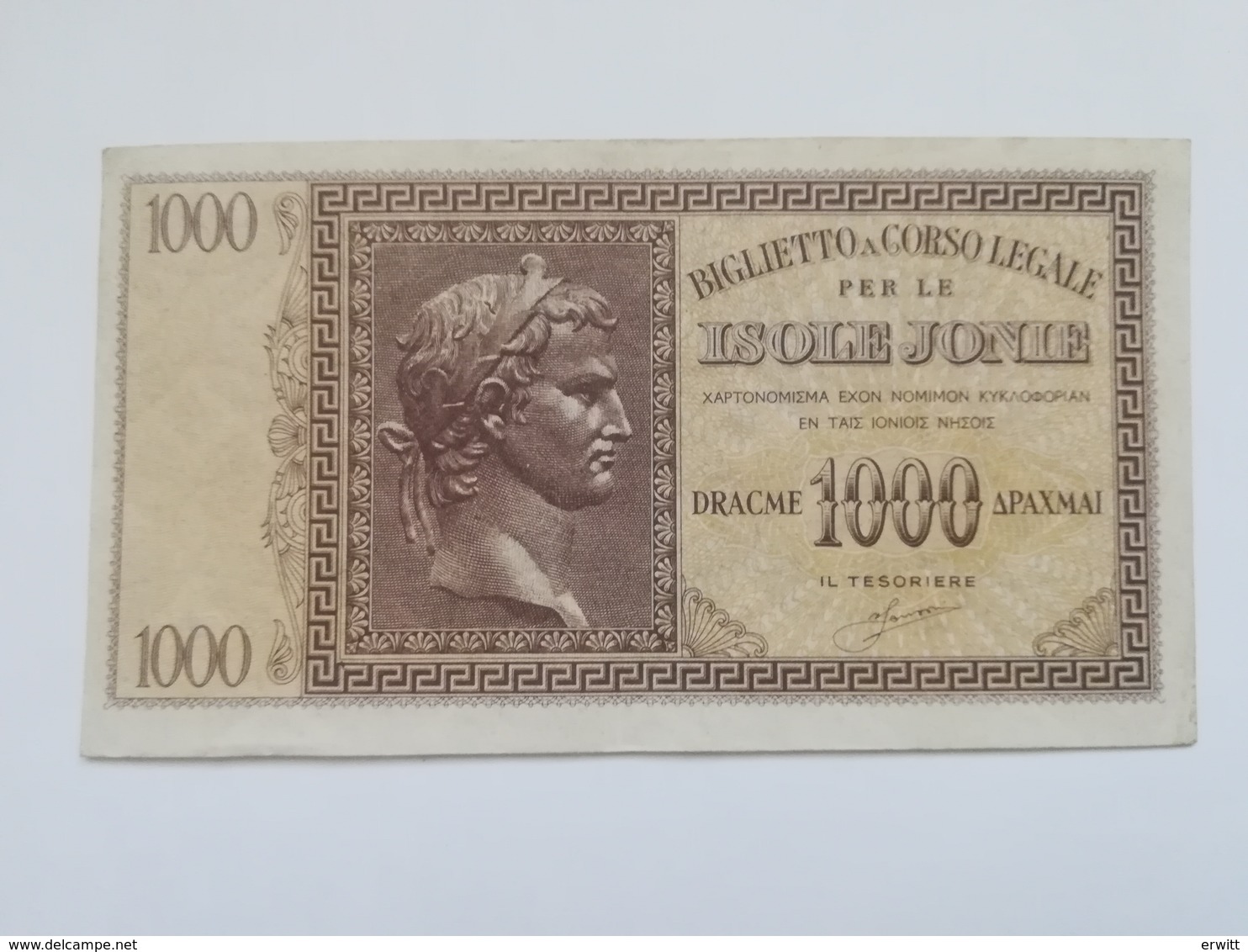 ISOLE IONIE 1000 DRACME - Italian Occupation (Aegean)