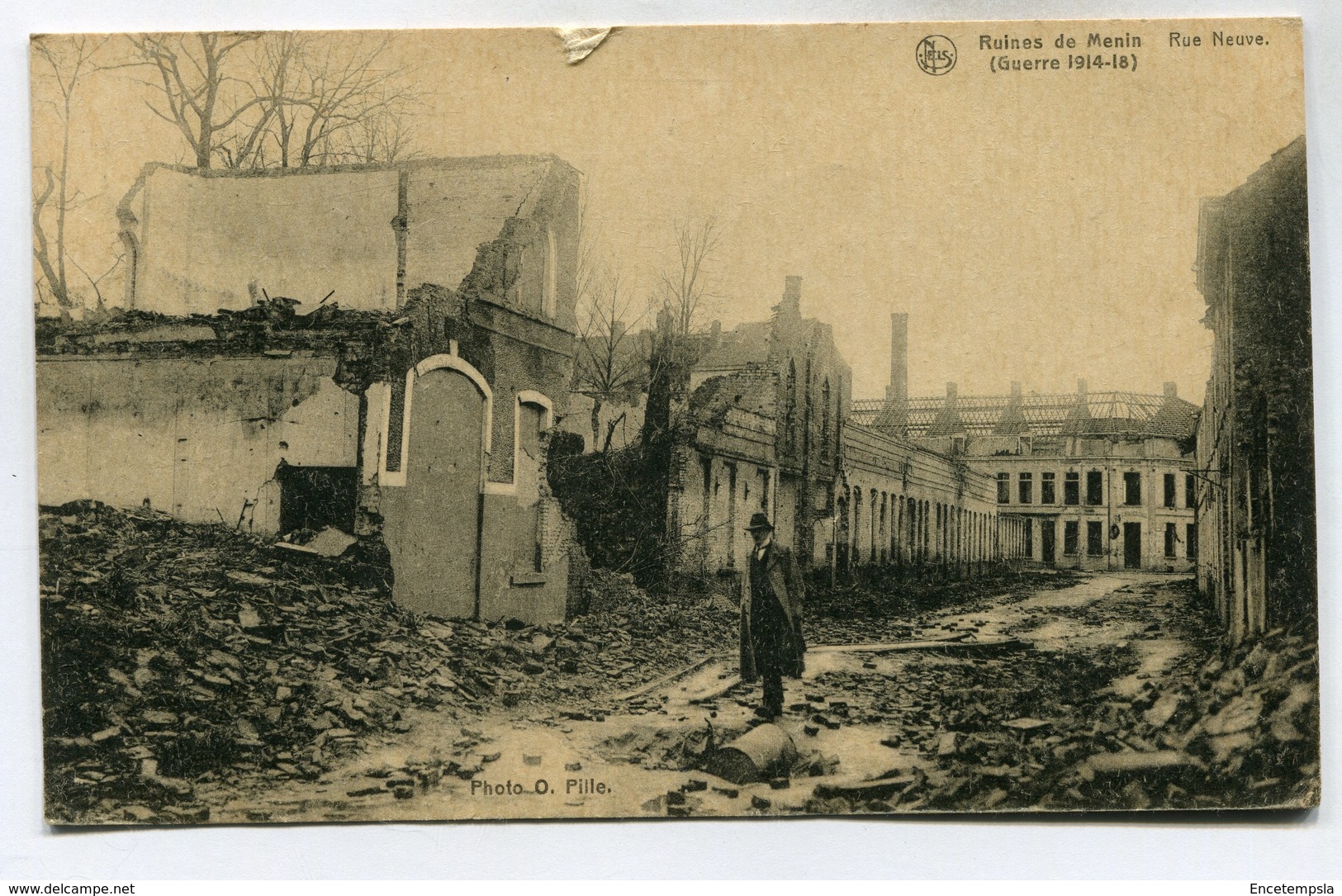 CPA - Carte Postale - Belgique - Menin - Ruines - Rue Neuve - 1919 (M7127) - Menen