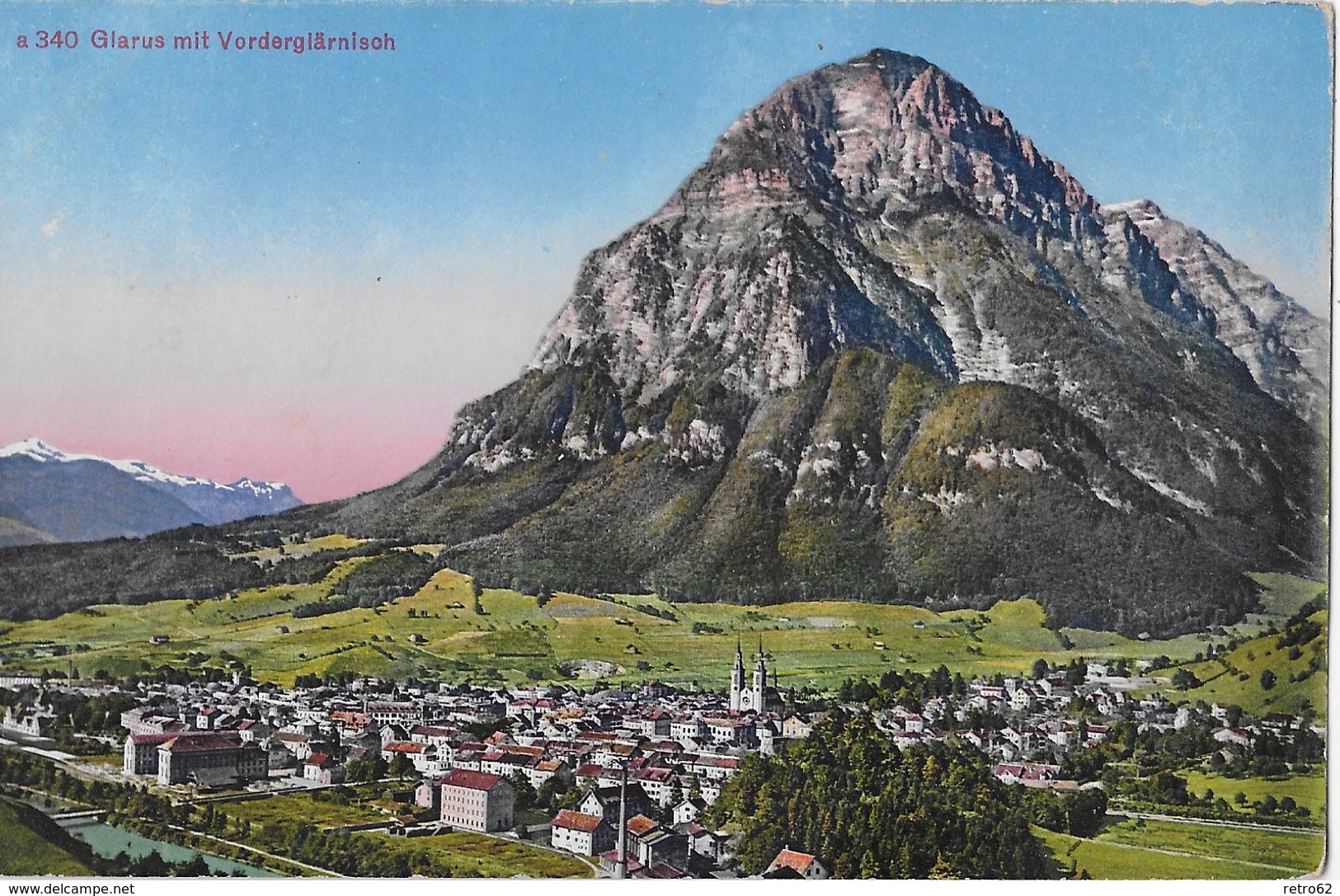 GLARUS → Schöne Gesamtaufnahme Mit Dem Vorderglärnisch, Ca.1920 - Autres & Non Classés