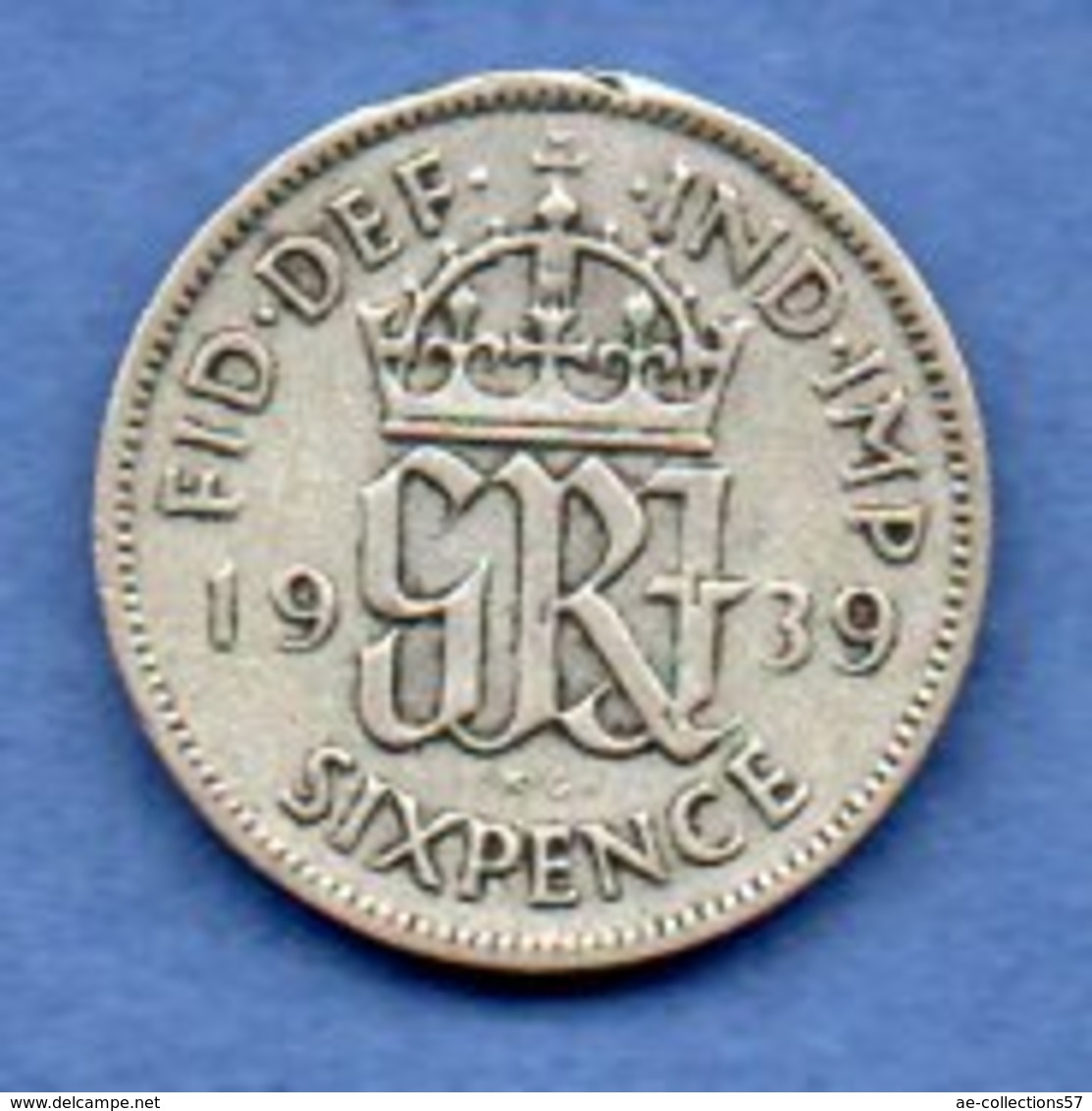 Grande Bretagne  - 6 Pence 1939 -  Km # 852 - état  TTB - H. 6 Pence