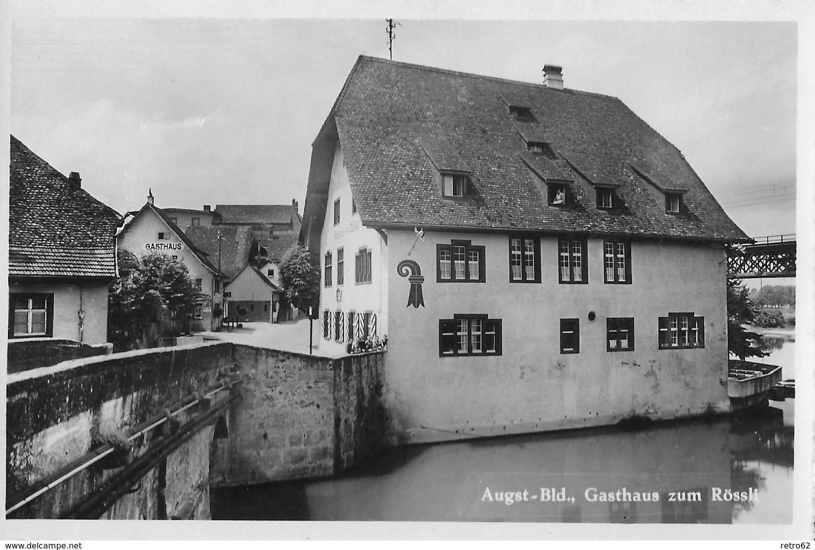 AUGST → Gasthaus Zum Rössli, Fotokarte Ca.1940 - Augst