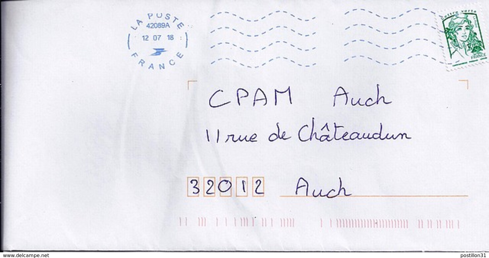 34.HERAULT .OMEC NEOPOST NSC "LA POSTE 42089A / 2012.18"  MM  (VENDRES/BEZIERS)  USAGE TRES TARDIF - Oblitérations Mécaniques (flammes)