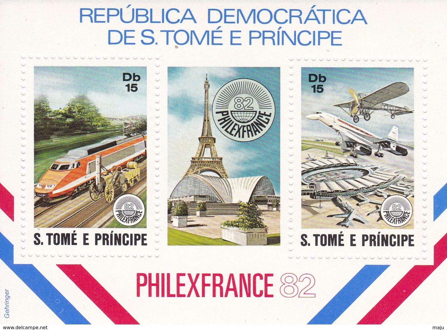 SAO TOME ET PRINCIPE  BF  TRANSPORT TRAIN AVIONS PHILEXFRANCE   N++ PARFAIT ETAT - Sao Tome Et Principe