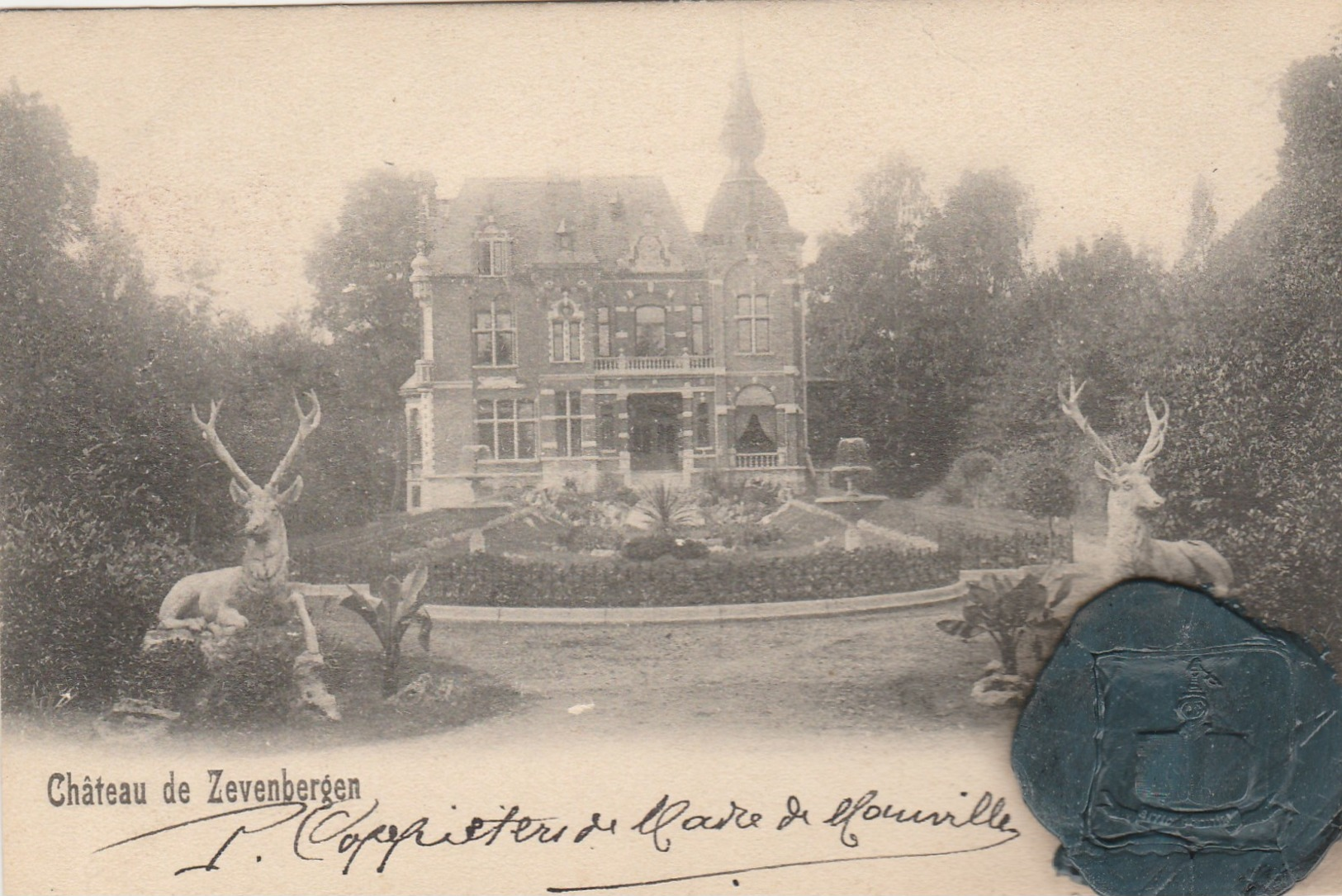 St-André-lez-Bruges ,  Château De " Zevenbergen ",  , Met Stempel Van Ringzegel Kasteelheer - Brugge