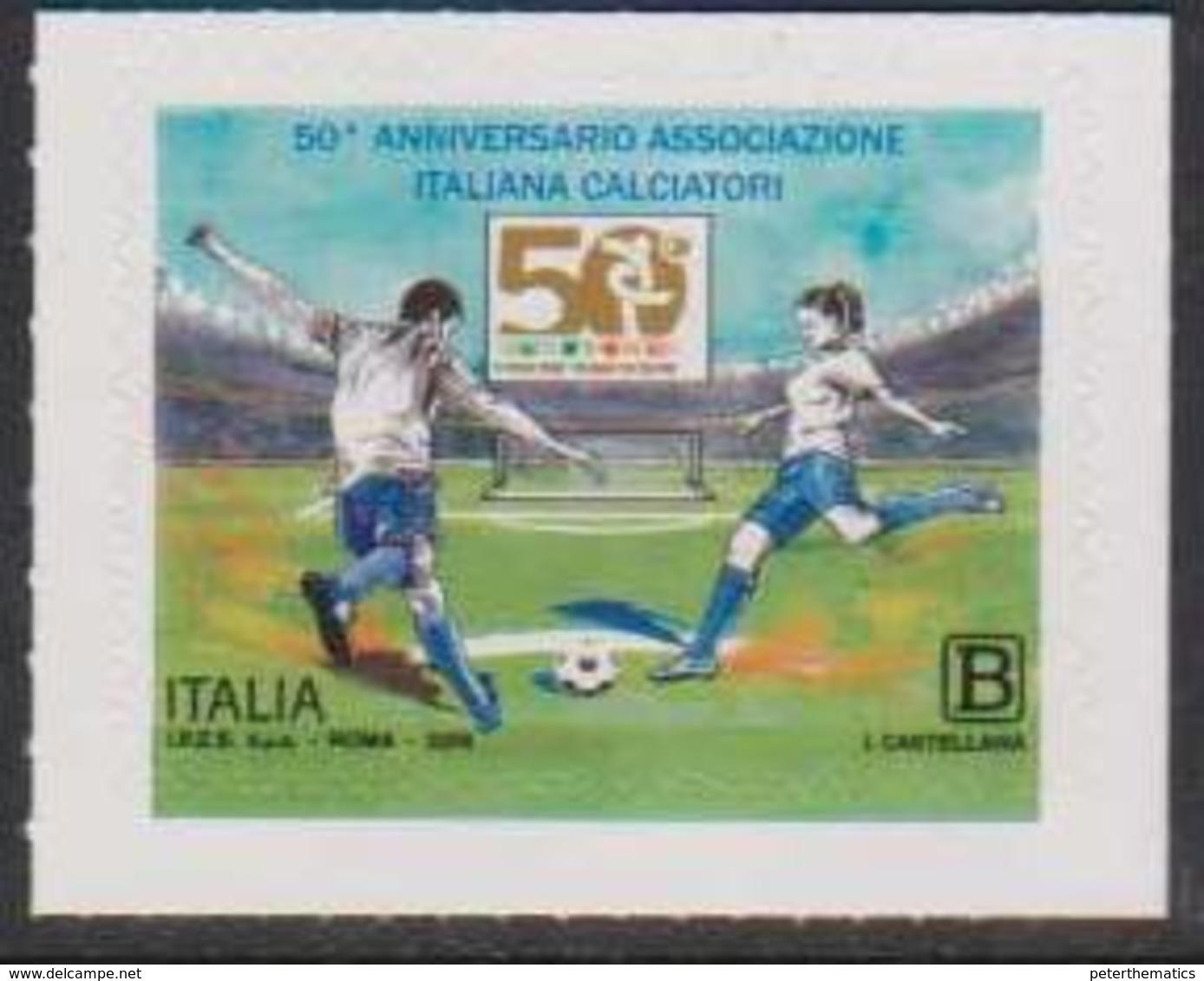 ITALY, 2018, MNH, FOOTBALL, SOCCER,50th ANNIVERSARY OF ITALIAN FOOTBALLERS' ASSOCIATION, 1v - Other & Unclassified